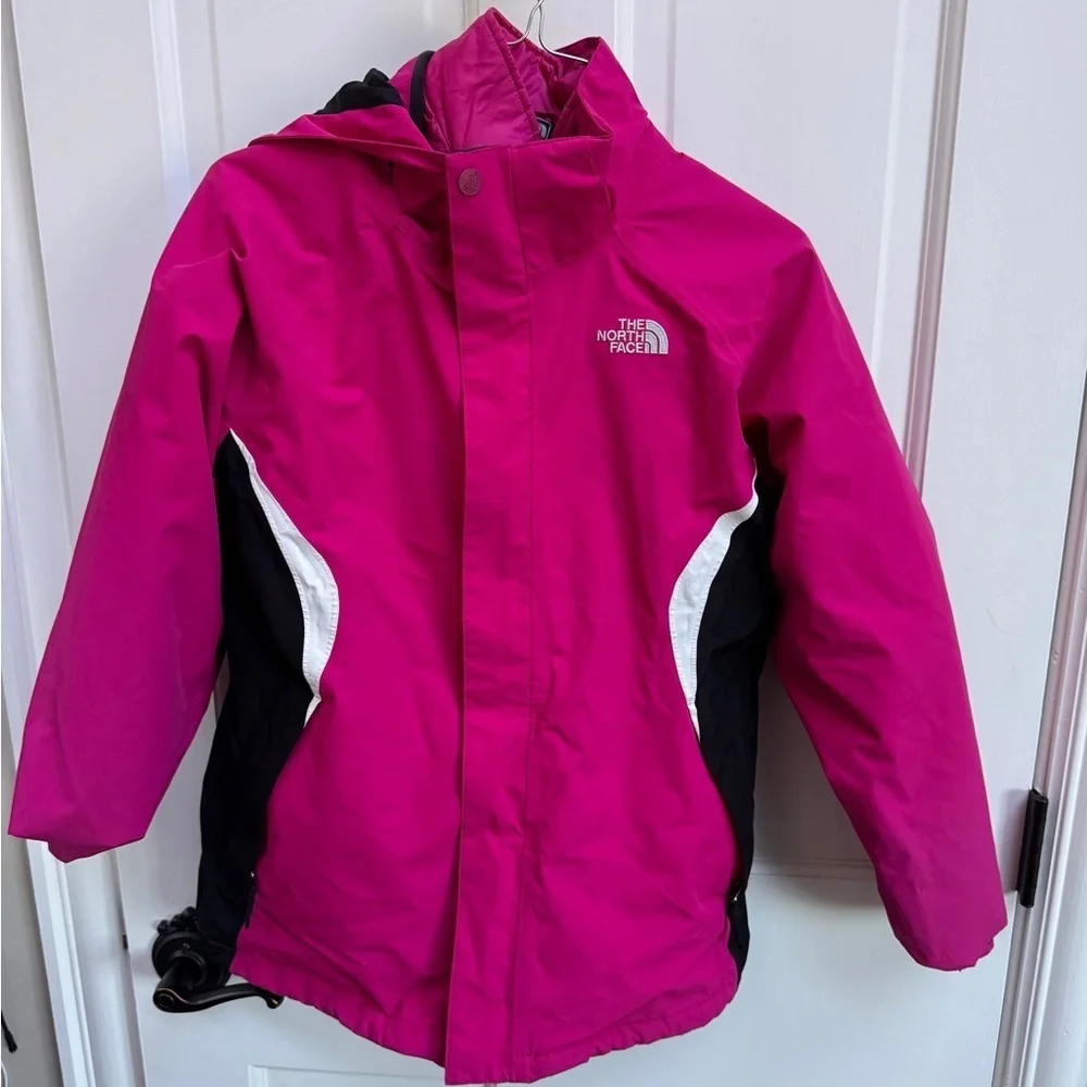The North Face Girls Large 14/16 Kids Pink and Black TriClimate System Jacket